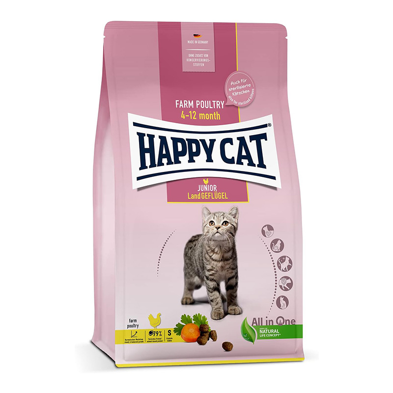 Happy Cat Young Junior Farm Poultry Food 4 Kg