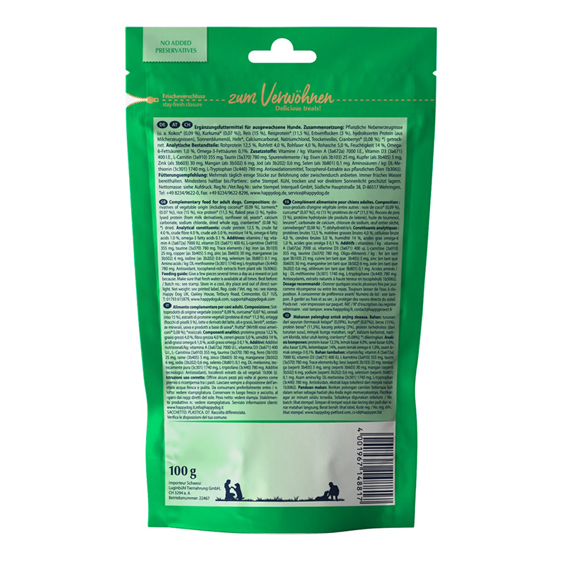 Happy Dog Soft Snack India Rice, Peas & Turmeric 100 G Best Price in Abu Dhabi