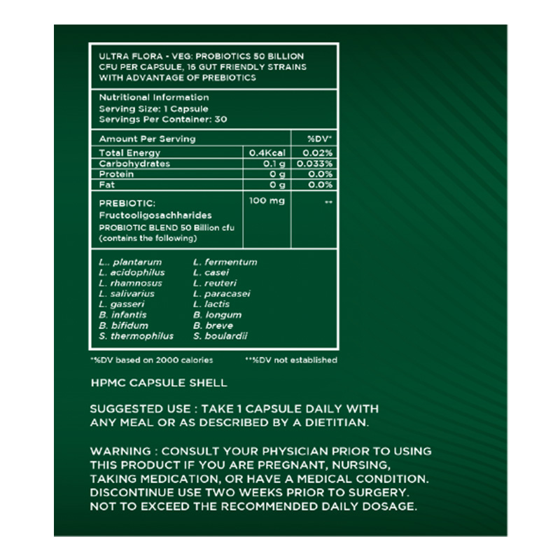 HC Nutrition Probiotics 50 Billions 30 Veg Capsule Best Price in Abu Dhabi