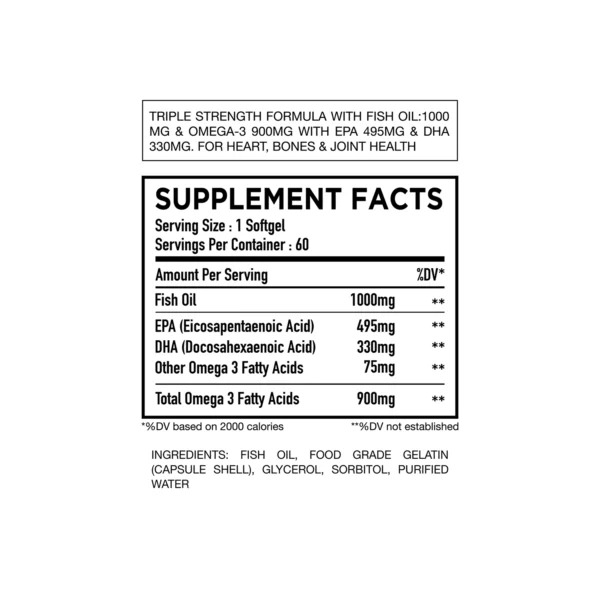 HC Nutrition Triple Strength Omega 3 Fish Oil Best Price in Al Ain