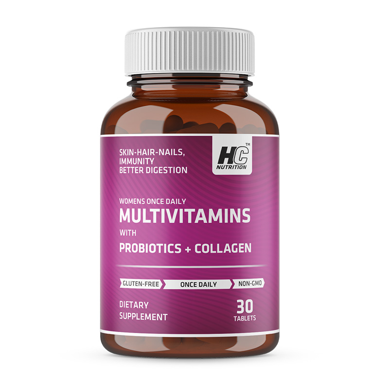 HC Nutrition Women's Once Daily Multivitamin+ Probiotics+ Collagen 30 Tablets