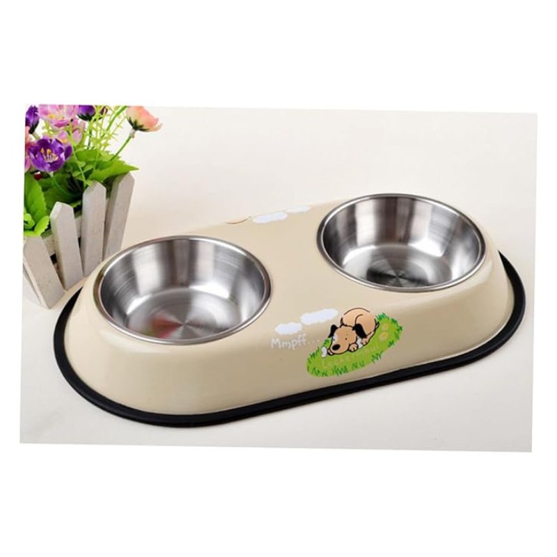 Housoutil Easy to Clean Stainless Steel Pet Feeder Bowl - 10006