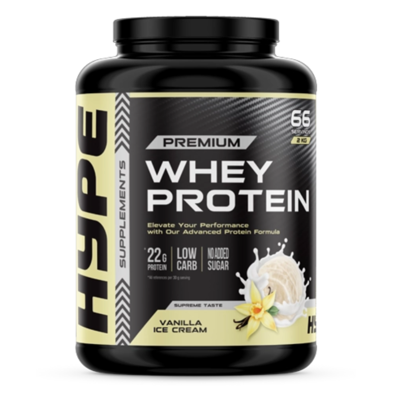 Hype Premium Whey Protein 2Kg - Vanilla Ice Cream Best Price in UAE