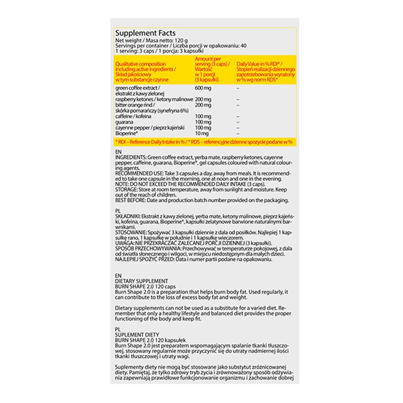 IHS Burn & Shape 120Caps