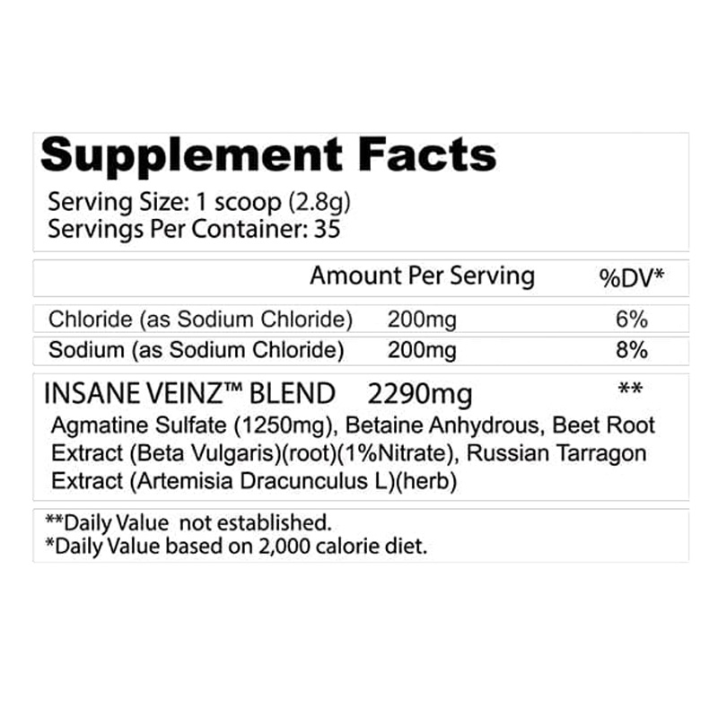 Insane Labz Veinz 35 Servings - Grape Best Price in Dubai