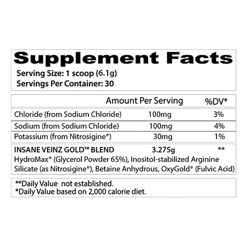 Insane Labz Veinz Gold 30 Servings - Grape Best Price in Dubai