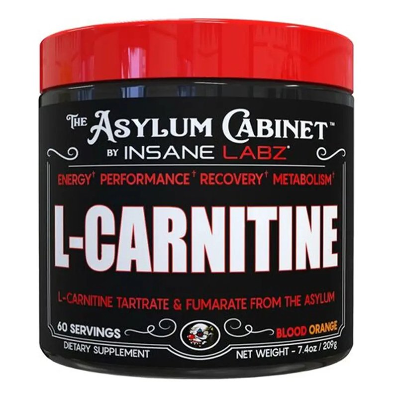 Insane Labz Asylum Cabinet L-Carnitine Powder 30 Servings - Blood Orange