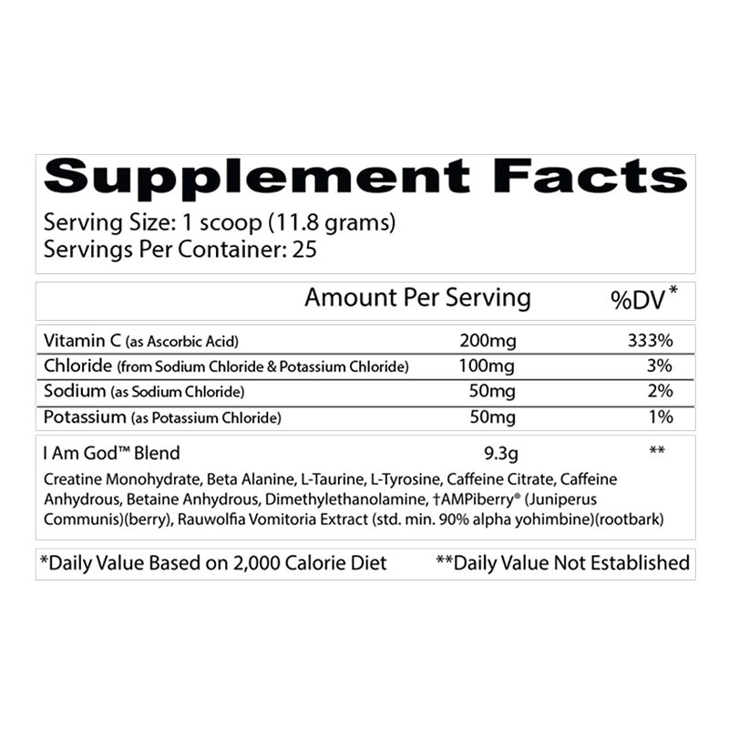 Insane Labz I am God 25 Servings - Orange Best Price in Dubai