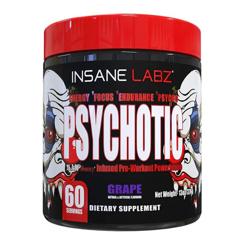 Insane Labz Psychotic Red 60 Servings - Grape