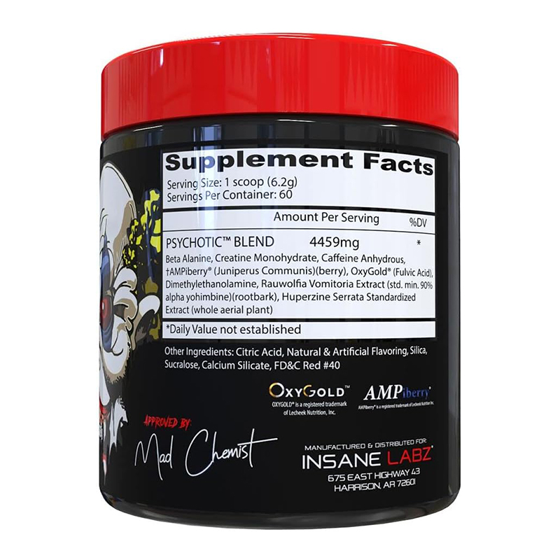 Insane Labz Psychotic Red 60 Servings - Watermelon Best Price in Dubai