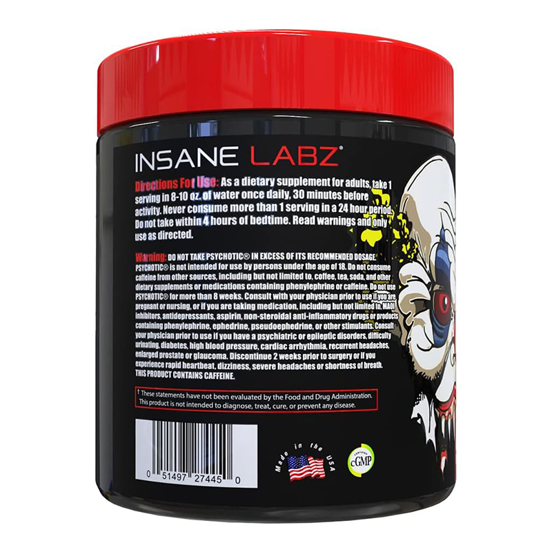 Insane Labz Psychotic Red 60 Servings - Watermelon Best Price in Abu Dhabi