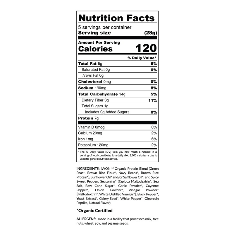 IWON Organics Protein Puffs Spicy Sweet Peppers 141 g Best Price in Dubai