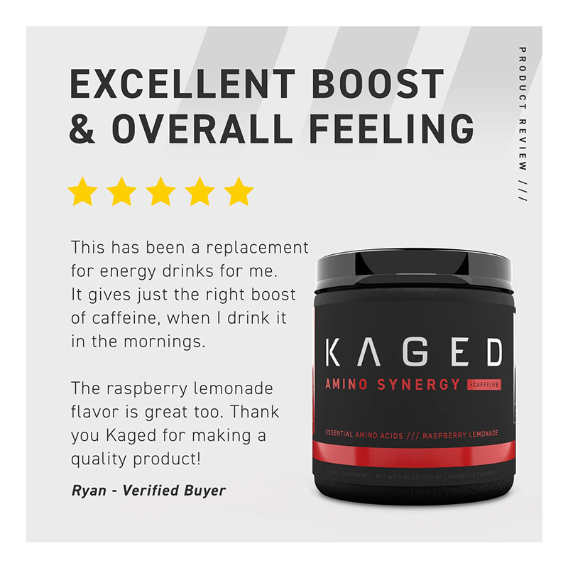 Kaged Amino Synergy + Caffeine 30 Servings - Raspberry Lemonade Best Price in Fujairah