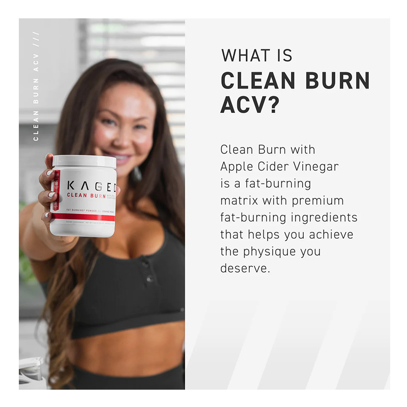 Kaged Clean Burn Powder 30 Servings - Orange Mango Best Price in Abu Dhabi