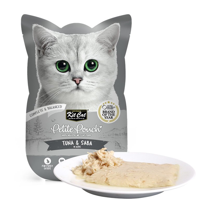 Kit Cat Petite Pouch Complete & Balanced Tuna & Saba In Aspic
