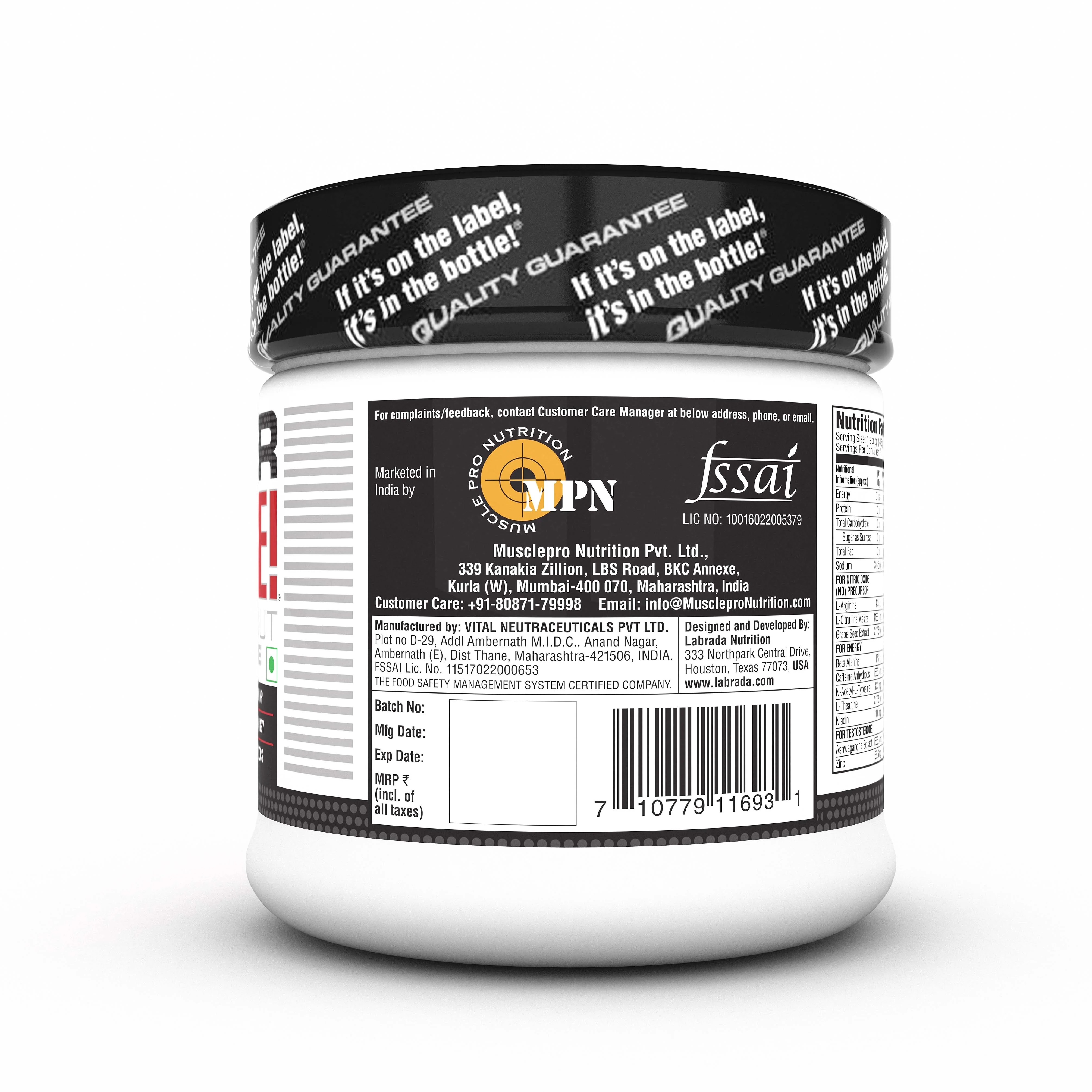 Labrada Super Charge Pre-workout Concentrate 315 G - Cranberry Best Price in Abu Dhabi