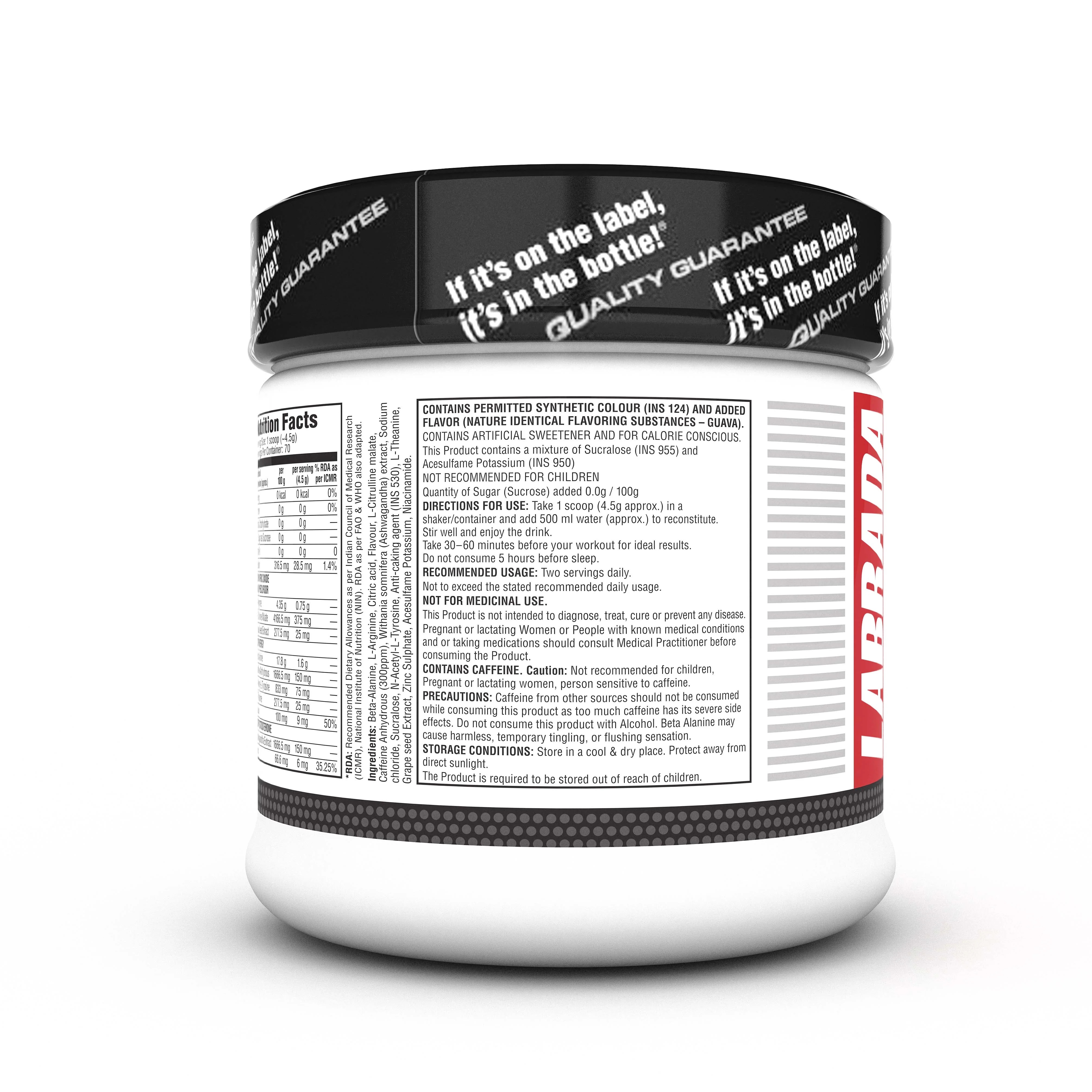 Labrada Super Charge Pre-workout Concentrate 315 G - Orange Best Price in UAE