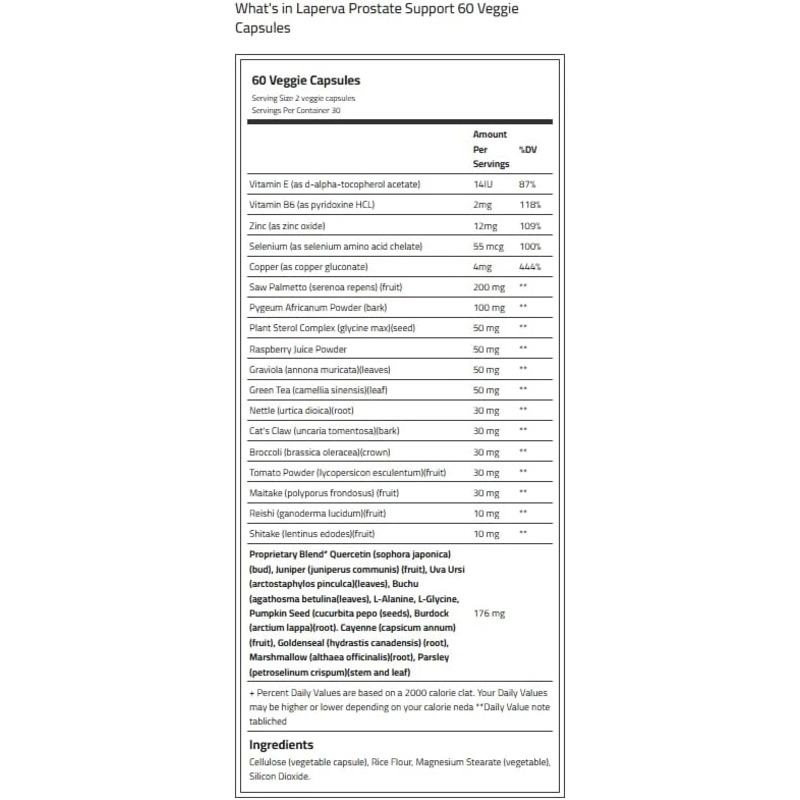 Laperva Prostate Support - 60 Veggie Capsules Best Price in sharjah