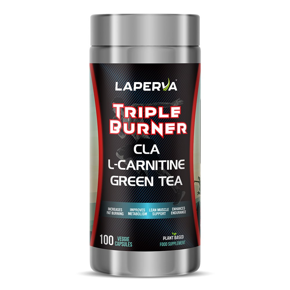 Laperva Triple Burner CLA- L-Carnitine & Green Tea -100 Veggie Capsules