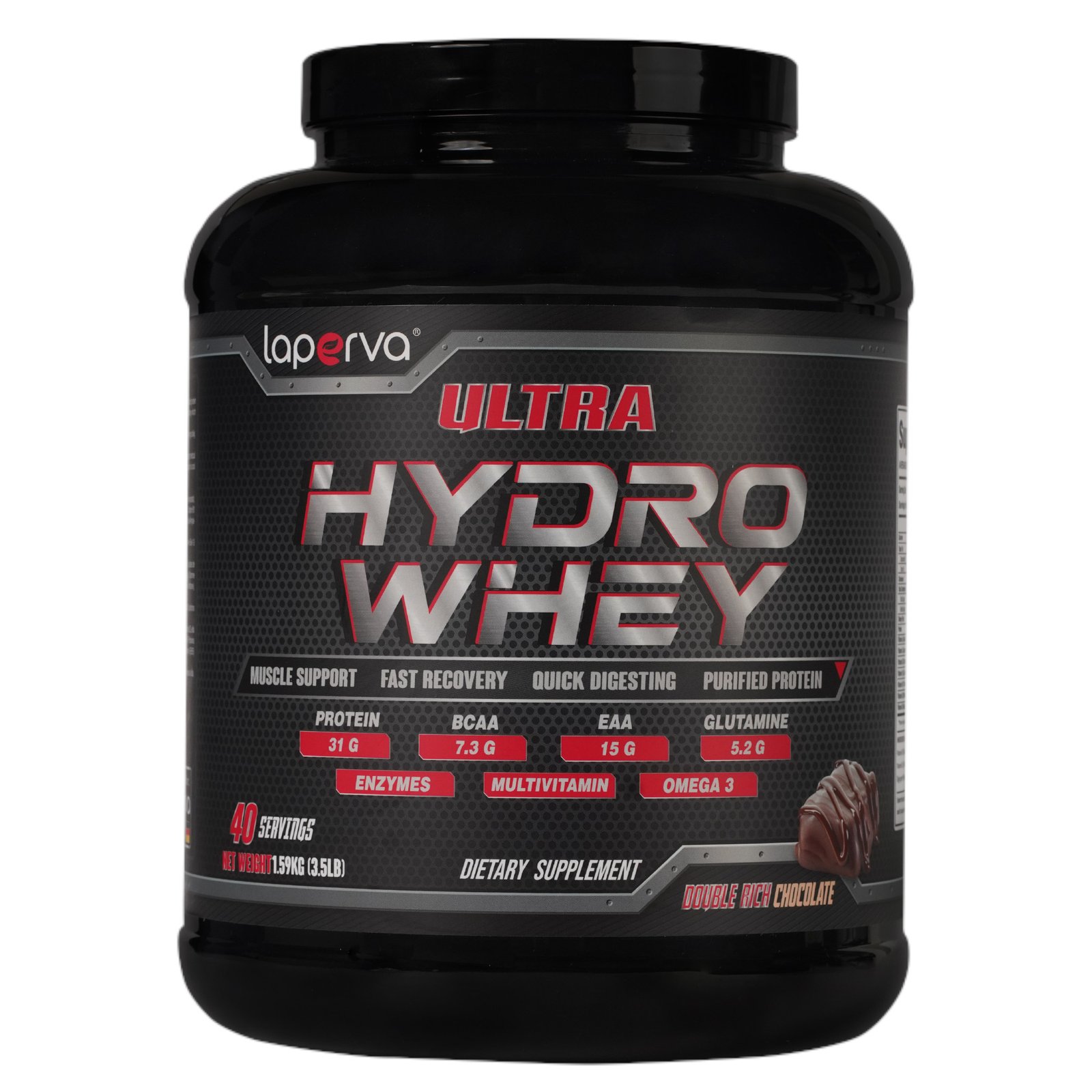 Laperva Ultra Hydro Whey Protein 44 Servings - Double Rich Chocolate