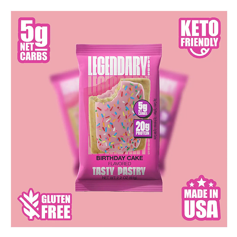 Legendary Tasty Protein Pastry 20gm 1x10 - Birthday Cake Best Price in Dubai