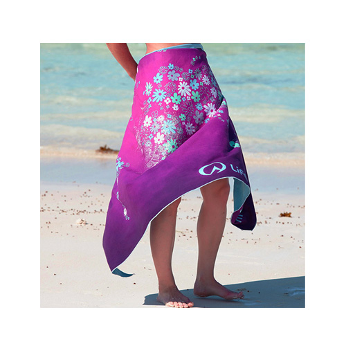 LifeVenture Soft Fibre Trek Towel World Flowers Best Price in UAE