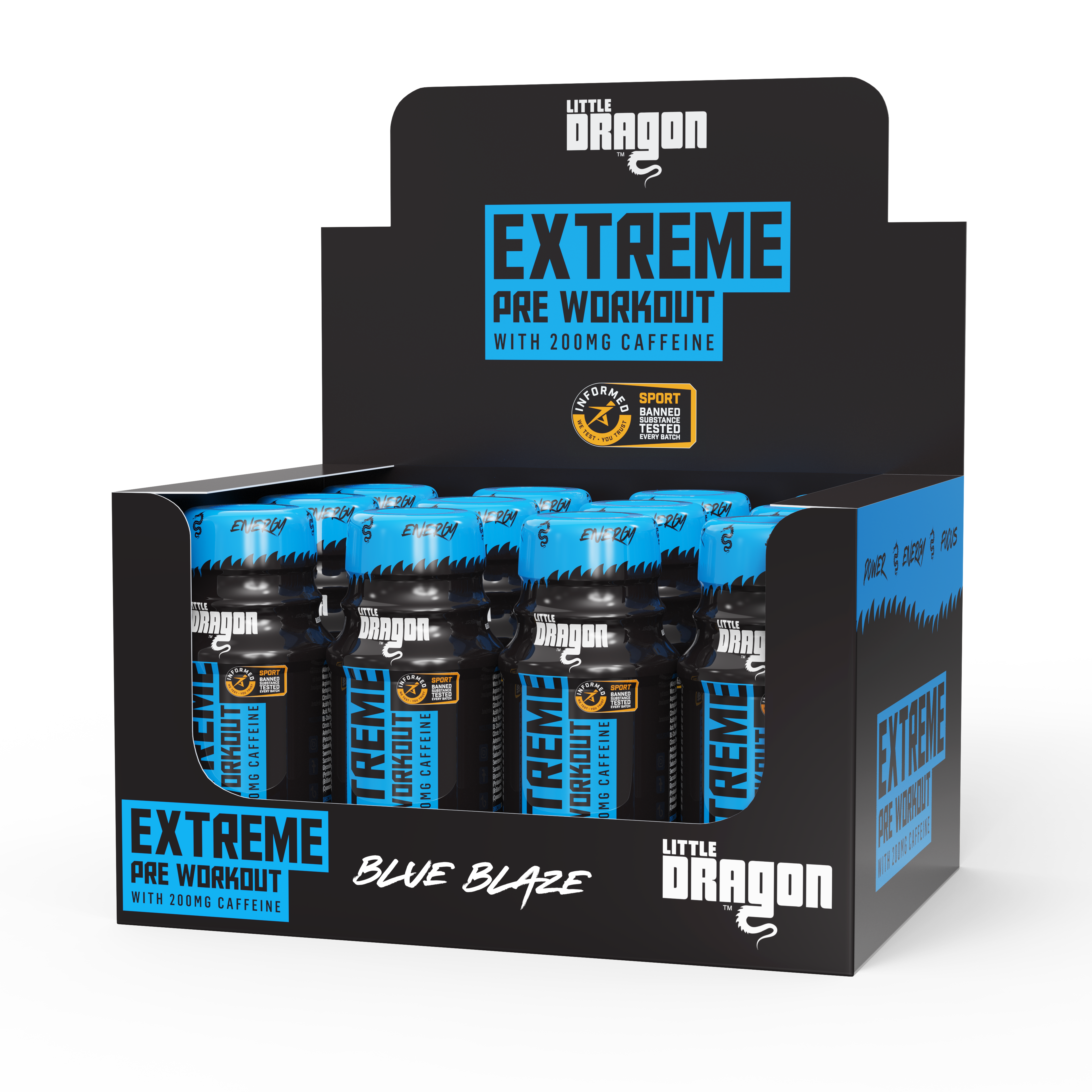 Little Dragon Extreme Pre Workout Blue Blaze x 12 Shots