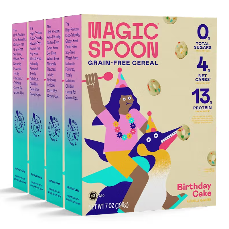 Magic Spoon Cereal with Protein 200 G - Birthday Cake 1 Box