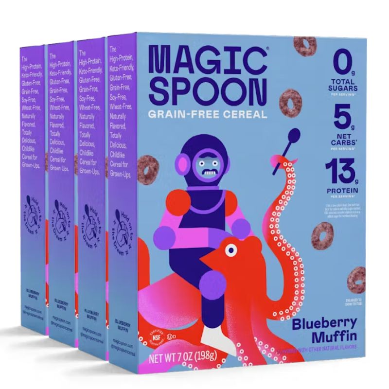 Magic Spoon Cereal with Protein 200 G - Blueberry Muffin 1 Box