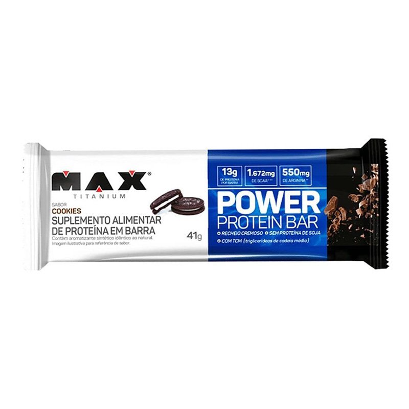 Max Titanium Power Protein Bar 41 G 12 Pcs in Box - Cookies