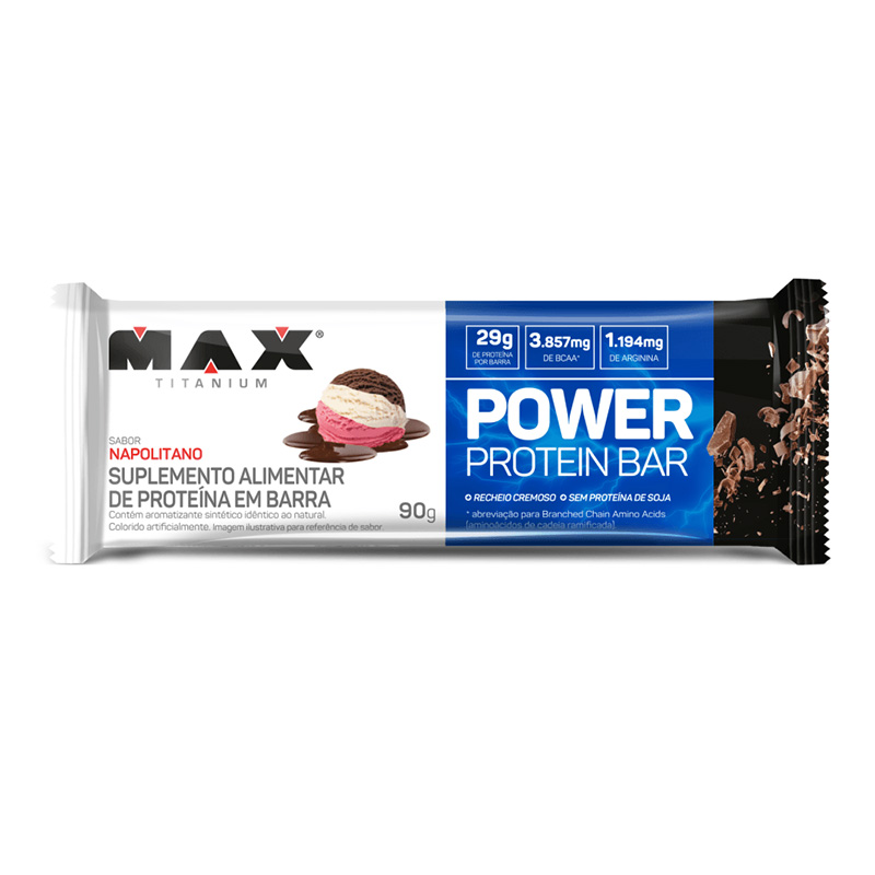 Max Titanium Power Protein Bar 90 G 12 Pcs in Box - Neapolitan Best Price in Dubai