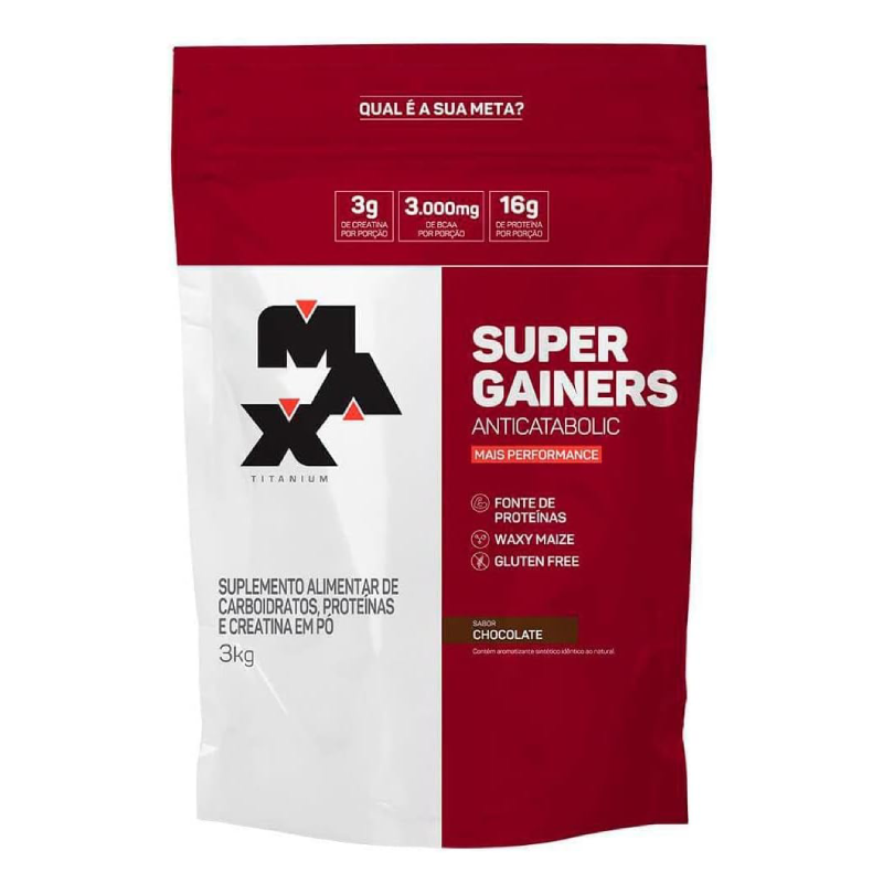 Max Titanium Super Gainer Refil 3 KG - Chocolate