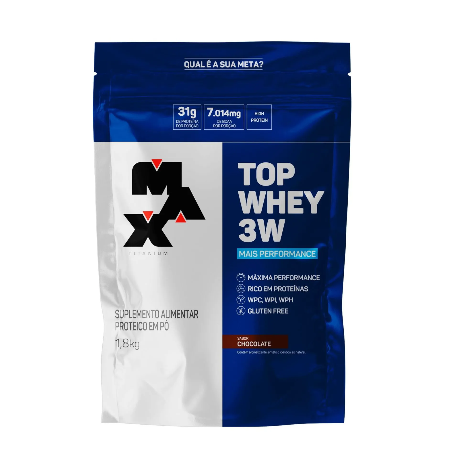 Max Titanium Top Whey 3W Performance 1.8 KG - Chocolate