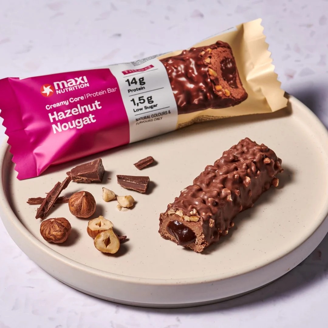 Maxi Nutrition Protein Bars 12 x 45 G - Hazelnut Nougat Best Price in Abu Dhabi
