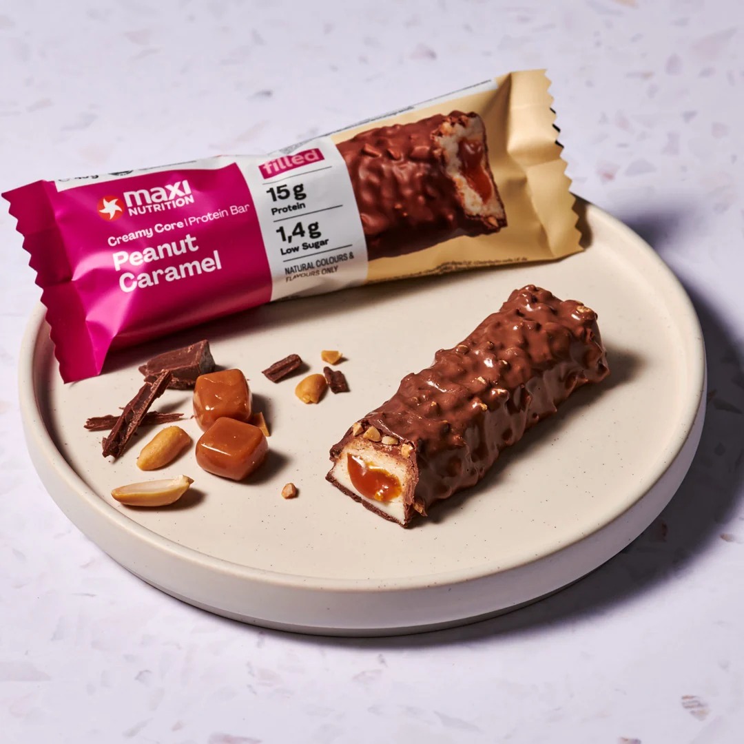 Maxi Nutrition Protein Bars 12 x 45 G - Peanut Caramel Best Price in Abu Dhabi