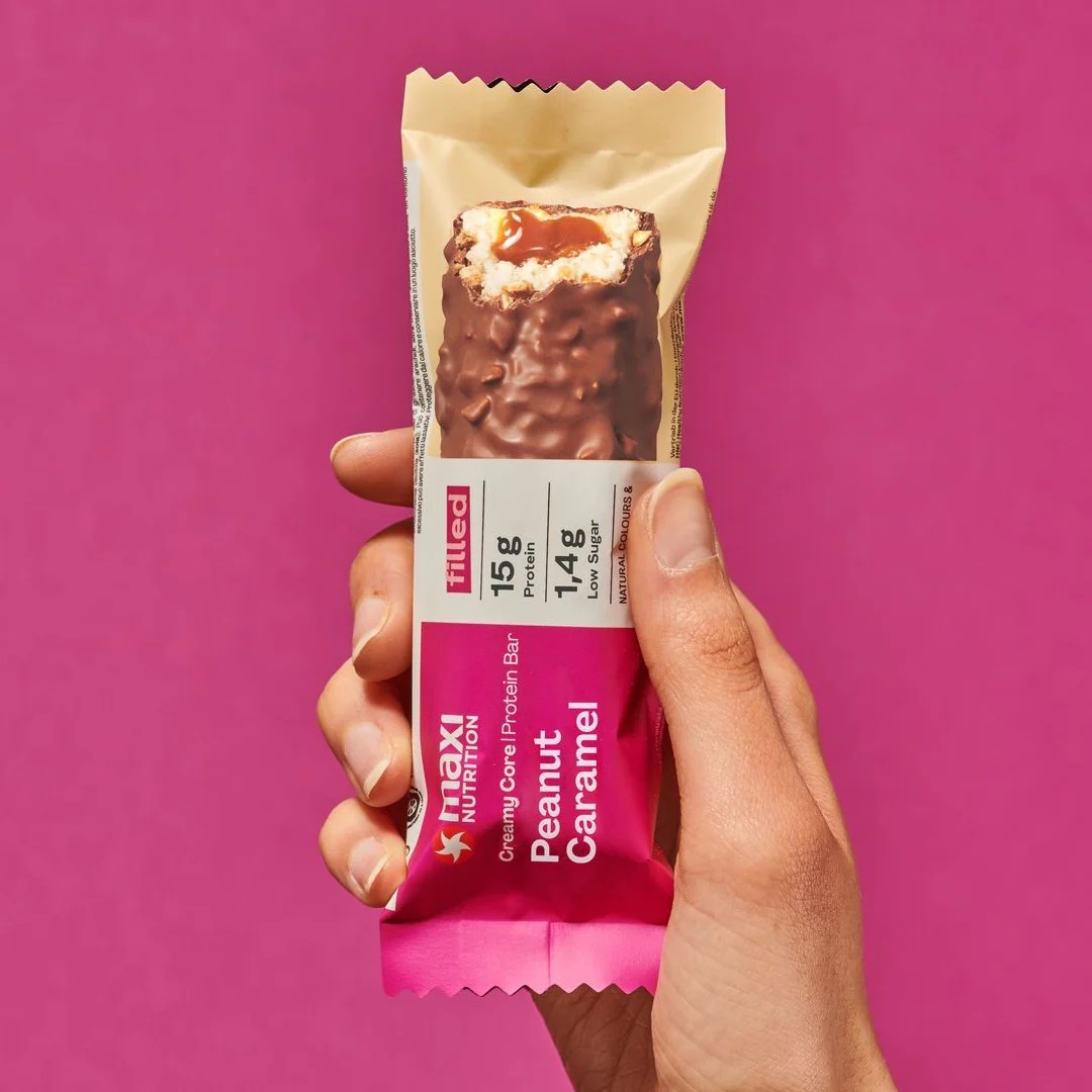 Maxi Nutrition Protein Bars 12 x 45 G - Peanut Caramel Best Price in Al Ain