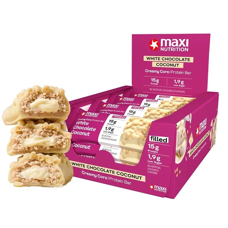 Maxi Nutrition Protein Bars 12 x 45 G - White Chocolate Coconut