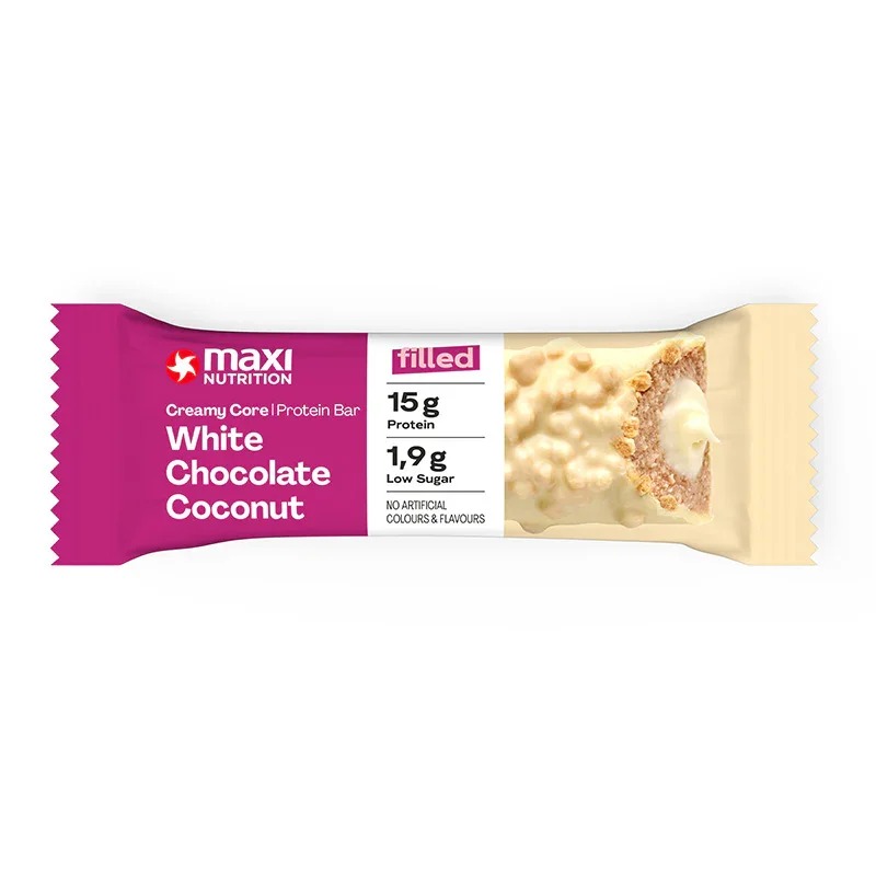 Maxi Nutrition Protein Bars 12 x 45 G - White Chocolate Coconut Best Price in Dubai
