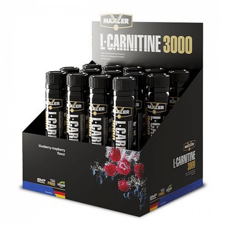 Maxler LCarnitine 3000 Shots 14 x 25 ml Blue Raspberry