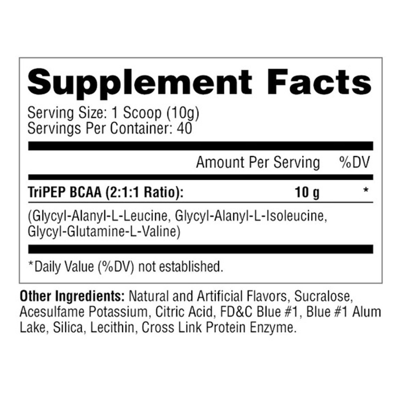 Metabolic Nutrition Tri-pep Branch Chain Amino Acid 400g - Blue Raspberry Best Price in Dubai