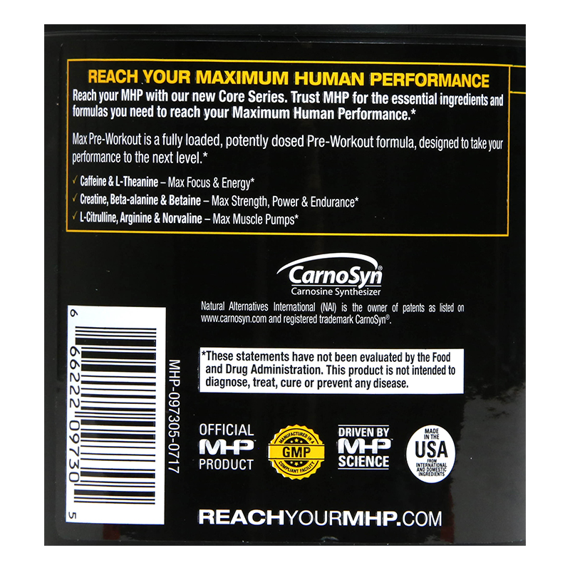 MHP MAX Pre Workout 30 Servings Best Price in UAE