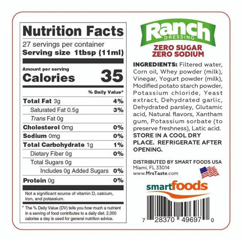 Mrs Taste Red Line Salad Dressing Ranch 300 ml Best Price in Dubai