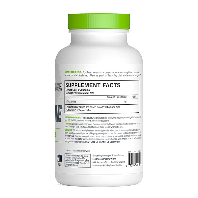 Muscle Pharm Glutamine 240 Caps Best Price in Abu Dhabi