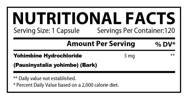 Muscle Rulz Yohimbine HCL 5MG 120 Capsules Best Price in Al Ain