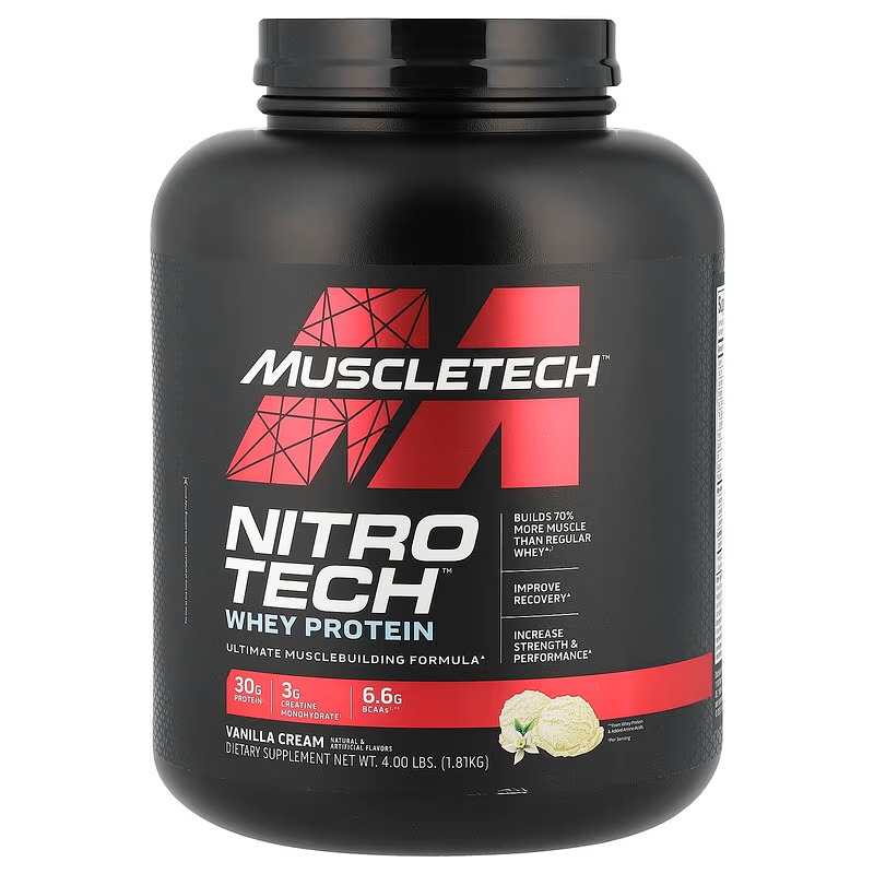 MuscleTech Nitro-Tech Whey Protein 4lbs - Vanilla Best Price in UAE