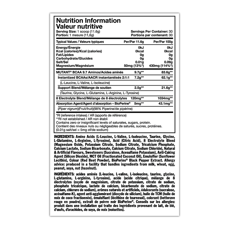 Mutant BCAA 9.7 90 Servings Sports Drinks Mix - Roadside Lemonade Best Price in Dubai