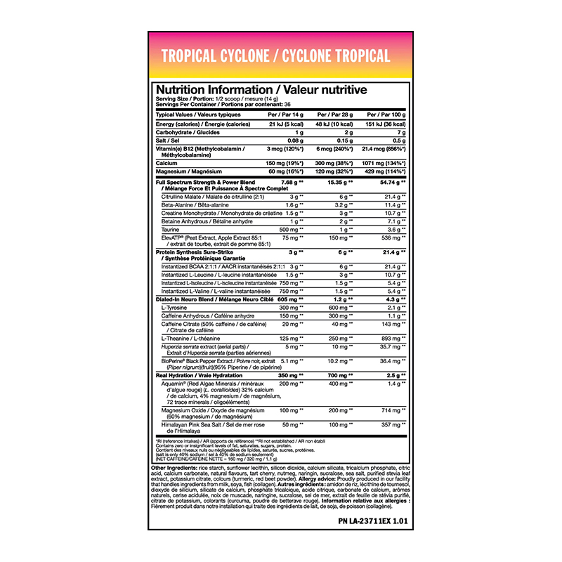 Mutant Madness All -In Pre Workout 540 G - Tropical Cyclone Best Price in Dubai