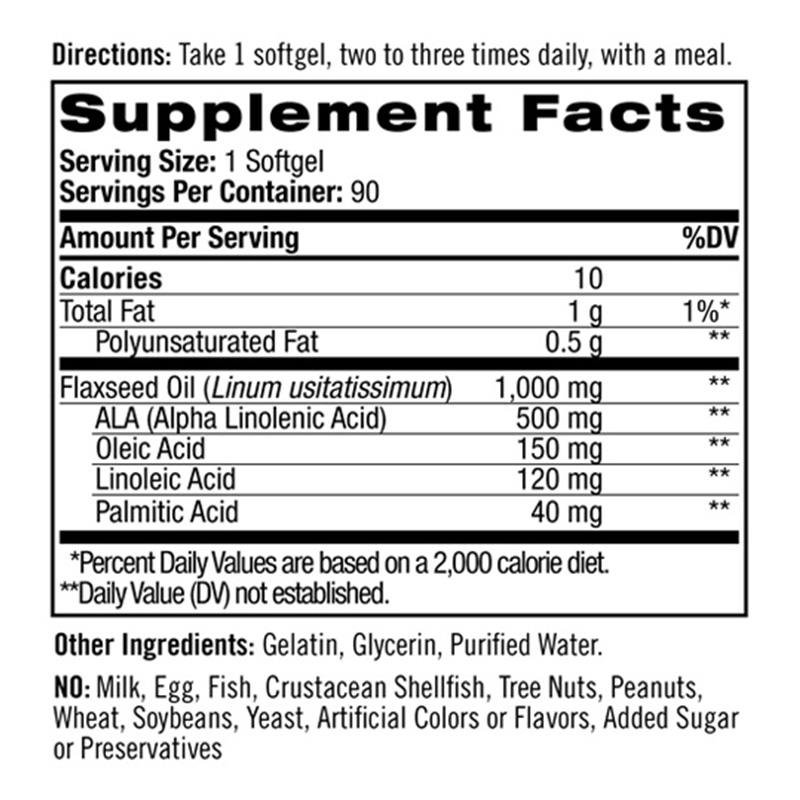 Natrol Flax Seed Oil 1000 Mg 200 S Gel Best Price in UAE