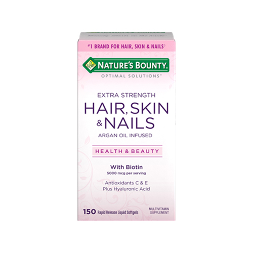Natures Bounty Extra Strength Skin, Hair & Nails 5000 mcg Biotin (150 Tabs)