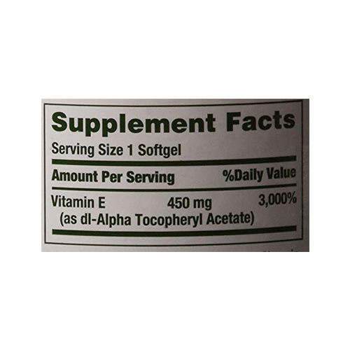 Natures Bounty Vitamine E-1000 IU (50 Tabs) Best Price in UAE